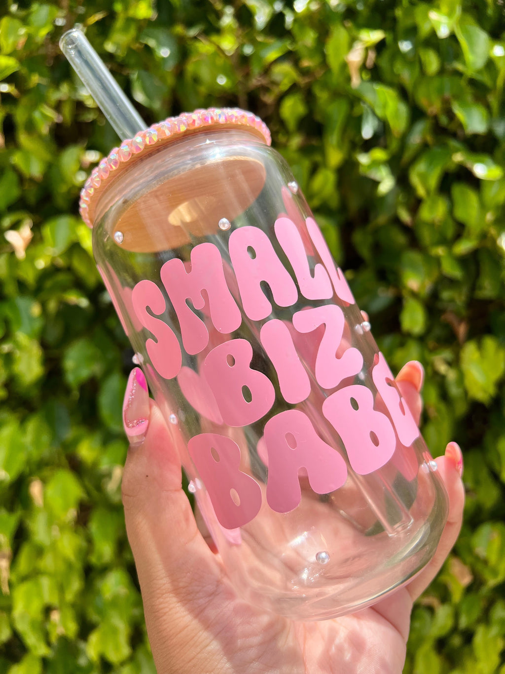 Small Biz Babe 16 oz glass can